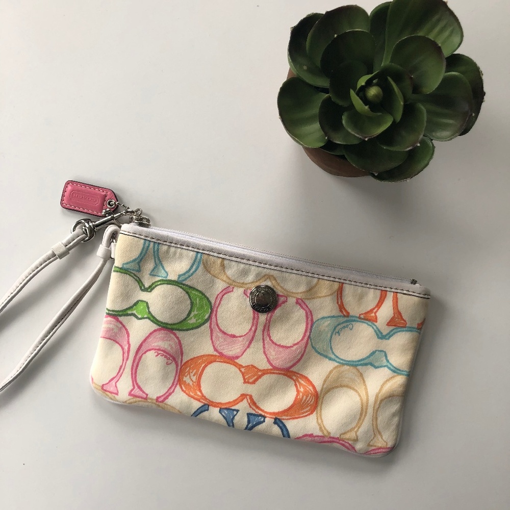 Coach Scribble C Wristlet